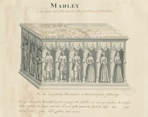 Madeley Church - Monument till Randolph Egerton: ritning med penna och bläck, nd [1800-talet] (ritning) av John Robert Fernyhough