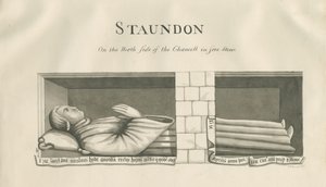 Standon Church - Wall Tomb to Nicholas Hyde: sepiateckning, nd [1800-talet] av John Robert Fernyhough