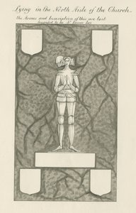 Sten - mässingsfigur [Sir James Lee]: ritning med penna och tvätt, nd [1800-talet] (teckning) av John Robert Fernyhough