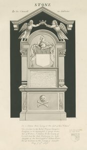 Sten - Tomb of Thomas Crompton: sepiateckning