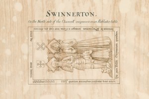 Swynnerton Church - Monument till William Swynnerton: ritning med penna och bläck, nd [1800-talet] (teckning) av John Robert Fernyhough