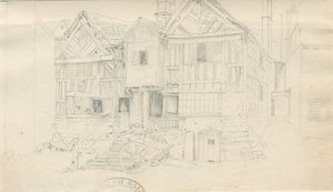 Uttoxeter Town - [Ale Warehouse]: blyertsteckning och [?mitten av 1800-talet] (teckning) av John Robert Fernyhough