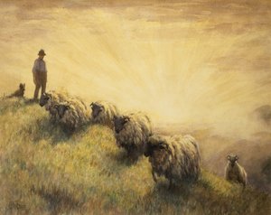 Herde som tar hem sin flock av John Robert Keitley Duff