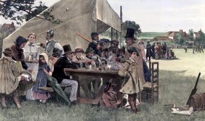 En landskamp i cricket, Sussex, 1878.