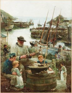 Skeppsmodelltillverkare med hamn, 1908