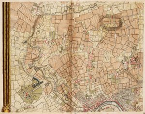 Karta över Greenford, Osterley, Ealing och Kew av John Rocque