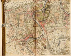 Karta över Hounslow, Twickenham och Richmond av John Rocque