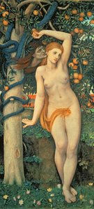 Eve Tempted, ca 1877 (tempera på panel)