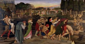 The Waters of Lethe by the Plains of Elysium, c.1880 (tempera och guldfärg på duk)