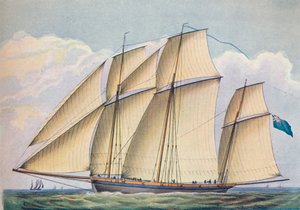 Beväpnad Lugger nära Hauled With All Segel Set, 1825