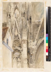 Ingången till södra tvärskeppet i Rouen-katedralen, 1854 av John Ruskin