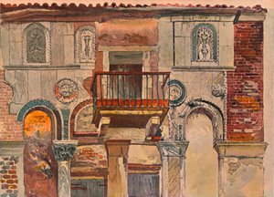 Fondaco De Turchi, Venedig, c1853 av John Ruskin
