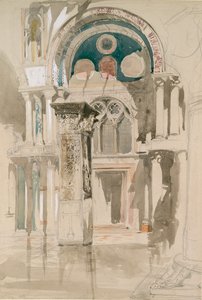 Del av Markuskyrkan, Venedig: Sketch after Rain, 27 maj 1846 av John Ruskin