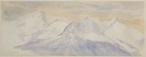 Snötäckta Alperna av John Ruskin