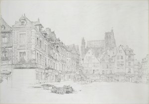 Study for Detail of the Market-Place, Abbeville, september - oktober 1868 av John Ruskin