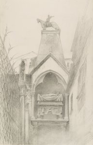 Studie av Can Grande della Scalas grav i Verona, maj-augusti 1869 av John Ruskin
