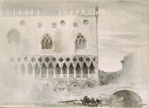 Utsidan av Ducal Palace, Venedig, 1852 av John Ruskin