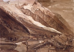 Glacier des Bossons, Chamonix, juni 1849 av John Ruskin