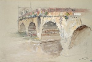 Ponte della Pietra, Verona, 14-17 juni 1869 av John Ruskin