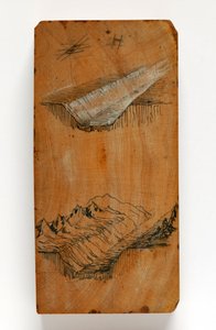 Trench of the Valley of Chamonix and the Peaks above the Trench, c.1856 (penna & bläck och akvarell på trä) av John Ruskin