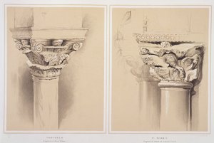 Torcello, huvudstad i Nave-pelaren och St. Markus, huvudstad från Central Porch, från 