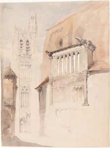 Tower of the Cathedral at Sens av John Ruskin