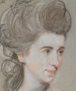Head of a Lady av John Russell