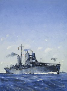 HMS Campania (gouache på papper) av John S. Smith