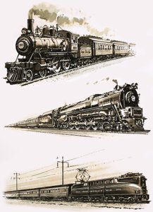 Montage av amerikanska tåg av John S. Smith