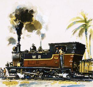 Smalspårigt WT-klassat Bagnall-byggt tanklok på Western Railways