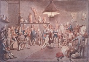 Akademikerna vid Royal Academy i London, kopia efter en målning av Johann Zoffany (1733-1810)