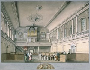 Foundling Hospital Chapel ser västerut, 1773