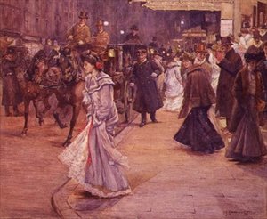 Trängsel utanför teatern av John Sanderson Wells