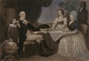 George Washington och hans familj av John Sartain