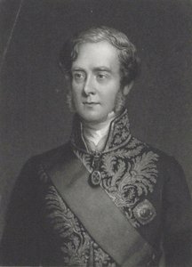 Porträtt av George Villiers, 4:e greven av Clarendon 1800-1870.
