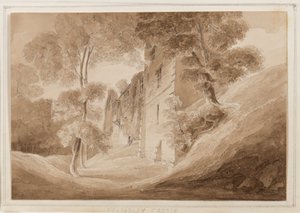 Helmsley Castle, Yorkshire, 25-27 oktober 1824 (penna, pensel och sepia bläck på papper)