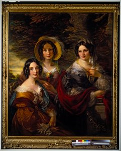 Porträtt av Frances, Charlotte  Catherine Voules (duk)