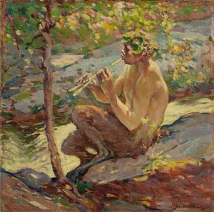 Faun, sent 1800-tal till tidigt 1900-tal (olja ombord) av John Scott Williams