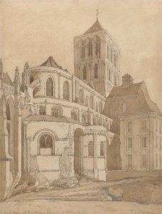 Klosterkyrkan i Fecamp, Normandie av John Sell Cotman