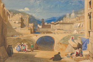 Bro i en kontinental stad av John Sell Cotman
