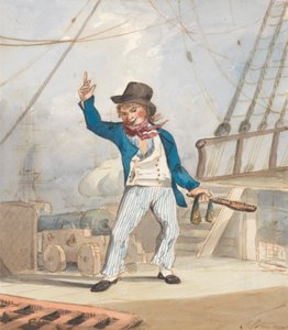 Karikatyr av en sjöman (en av en uppsättning av tre) av John Sell Cotman
