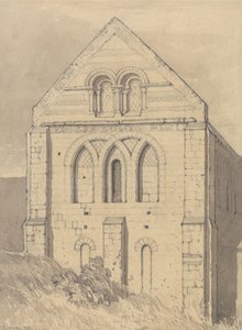 Kyrkan i Graville nära Havre de Grace, Normandie: Slutet av det norra tvärskeppet av John Sell Cotman
