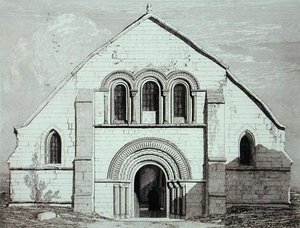 Church of LEry, nära Pont de LArche, publicerad 1820 av John Sell Cotman