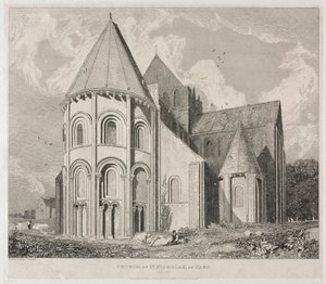 St Nicholas kyrka i Caen av John Sell Cotman