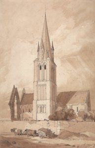 Douvres kyrka, Normandie av John Sell Cotman