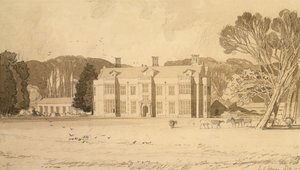 Felbrigg Hall, Norfolk, 1818 (penna och grå tvätt på papper) av John Sell Cotman