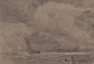 Fiskefartyg utanför Yarmouth av John Sell Cotman