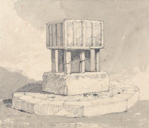 Font vid Caister Church, Norfolk av John Sell Cotman