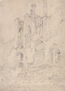 Framlingham Castle, Suffolk: Del av ruinerad interiör av John Sell Cotman