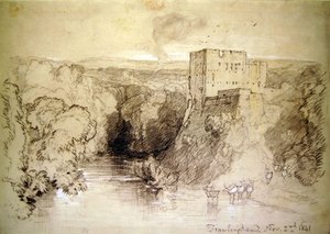 Framlingham: slottet och floden av John Sell Cotman
